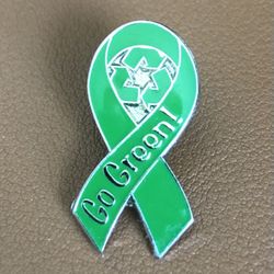 Two “Go Green!” Recycling Ribbon Lapel Pins