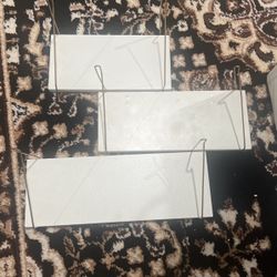 3 Gold And White Shelves 