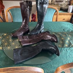 Boots Black And Brown Leather