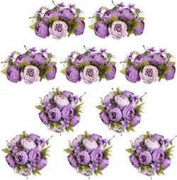 10 pcs Flower Balls for Table Centerpieces: Purple -NEW (3544/3)