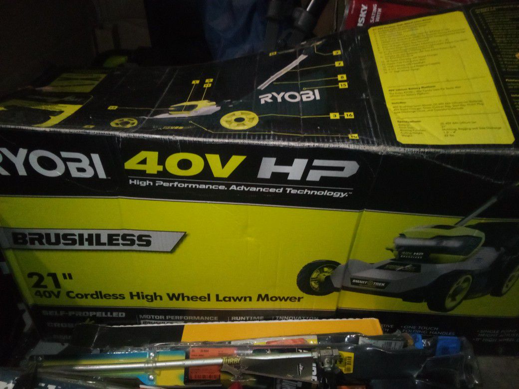 40 Volt Duel Battery Ryobi 21 Inch Blade.Lawn Mower