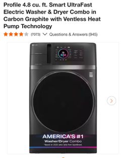 GE Profile 4.8 cu Smart Washer & Dryer Combo *NEW