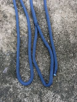 15 foot braided boat dock line with a spliced loop