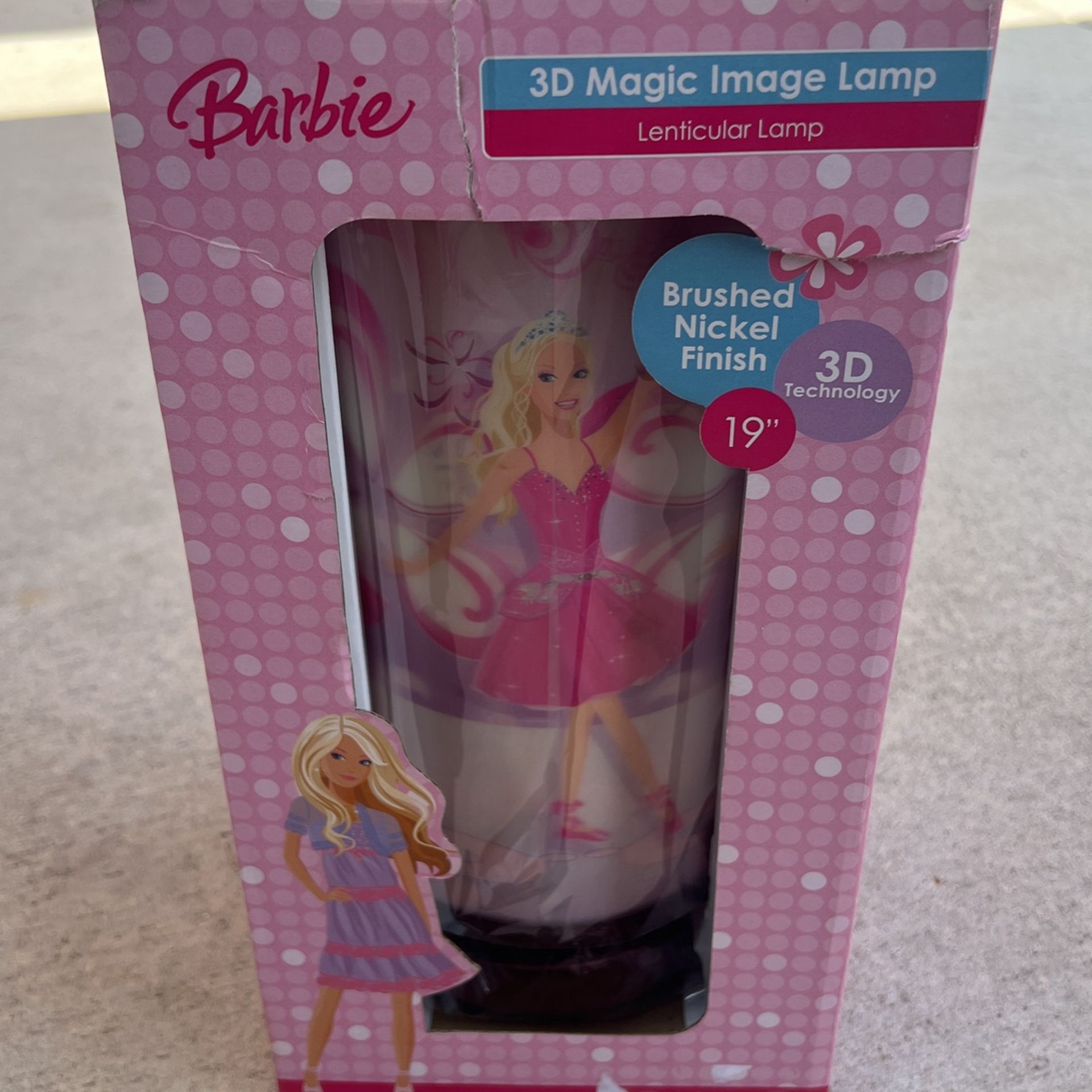 Collector Barbie 3D Lamp 2007 Brushed Nickel Finish