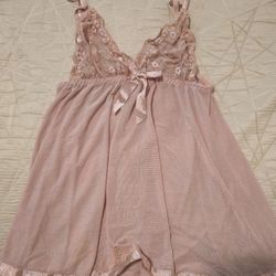 Peach Babydoll Lingerie Medium