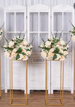 2pc Artificial Flower Rose Ball,  Champagne-Colored •  Weddings Decoration