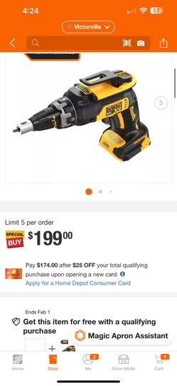 DEWALT XR 20V MAX Lithium-Ion Cordless Brushless Screw Gun (Tool Only)