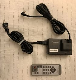 Panasonic video camera remote control and AC adaptor