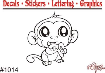 Cute Monkey Sticker 1014