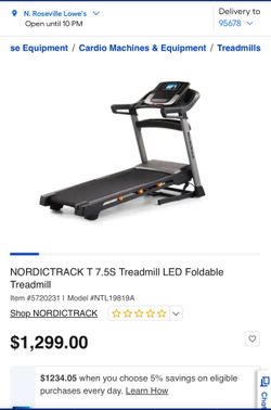 Nordic Track T 7.5s Treadmill