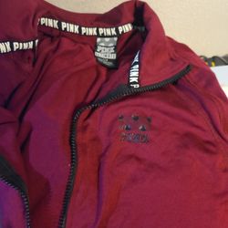Victoria Secrets Pink Workout Jacket LARGE 