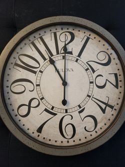 Bulova Westwood Wall Clock Antique Grey