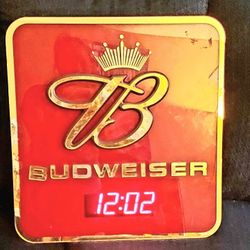  Budweiser Neon Sign Clock