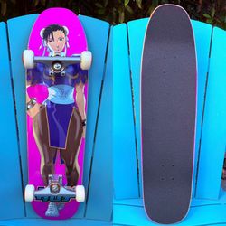 HUF VS STREET FIGHTER CHUN-LI COMPLETE SKATEBOARD 8.5” FORGED HOLLOW INDEPENDENT