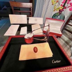 Vintage Cartier Sunglasses Mid 1980 /1990 100% Authentic 22 Karat Gold Plated Frames 