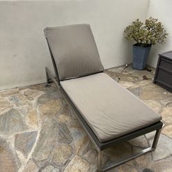 2 Crate & Barrel Dune Outdoor Lounge Chairs 