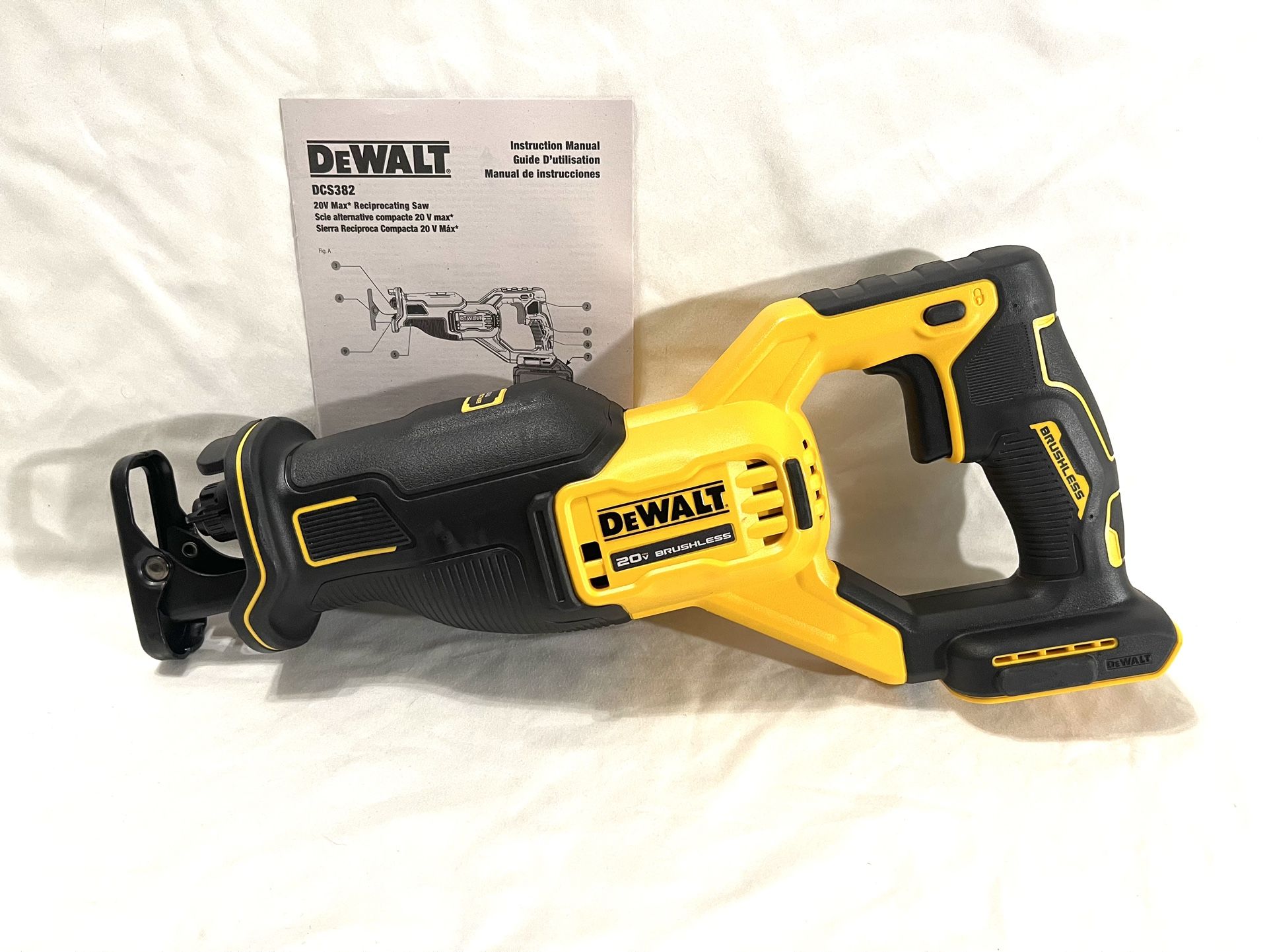 Brand New Dewalt XR 20V Brushless Reciprocating Saw. Retails for $229 for tool only.