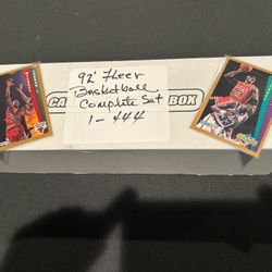 1992 Fleer Basketball Set 1-444 with Several Jordan’s and O’neal’s