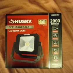 HuSky 2000 Lumen Rechargeable Cordless Work Light  NEW IN BOX BEST OFFER