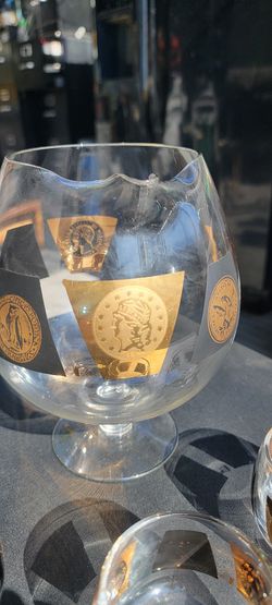 Vintage Cera Black and Gold Coin Pitchers 