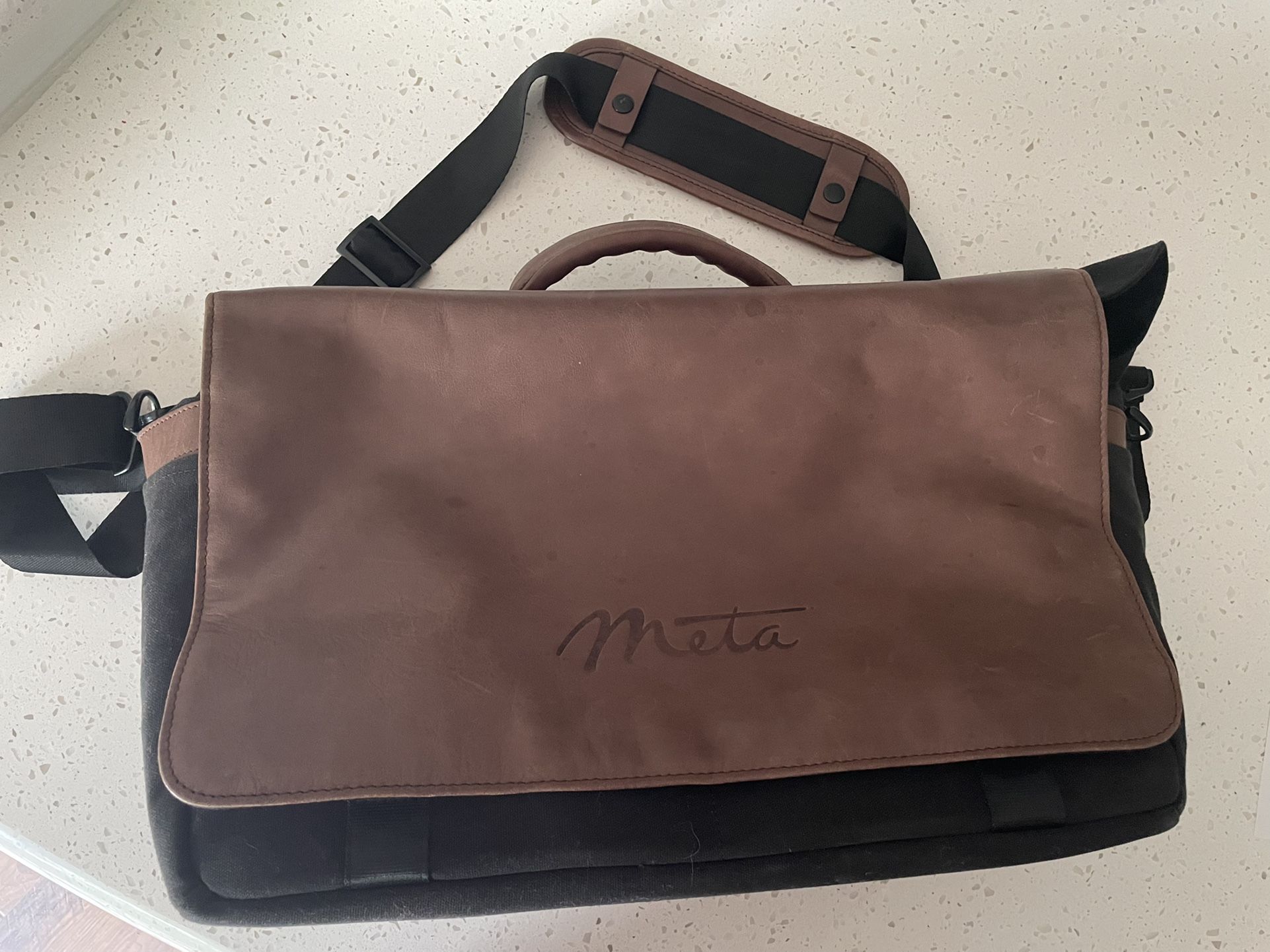 Genuine Leather Meta Messenger Bag