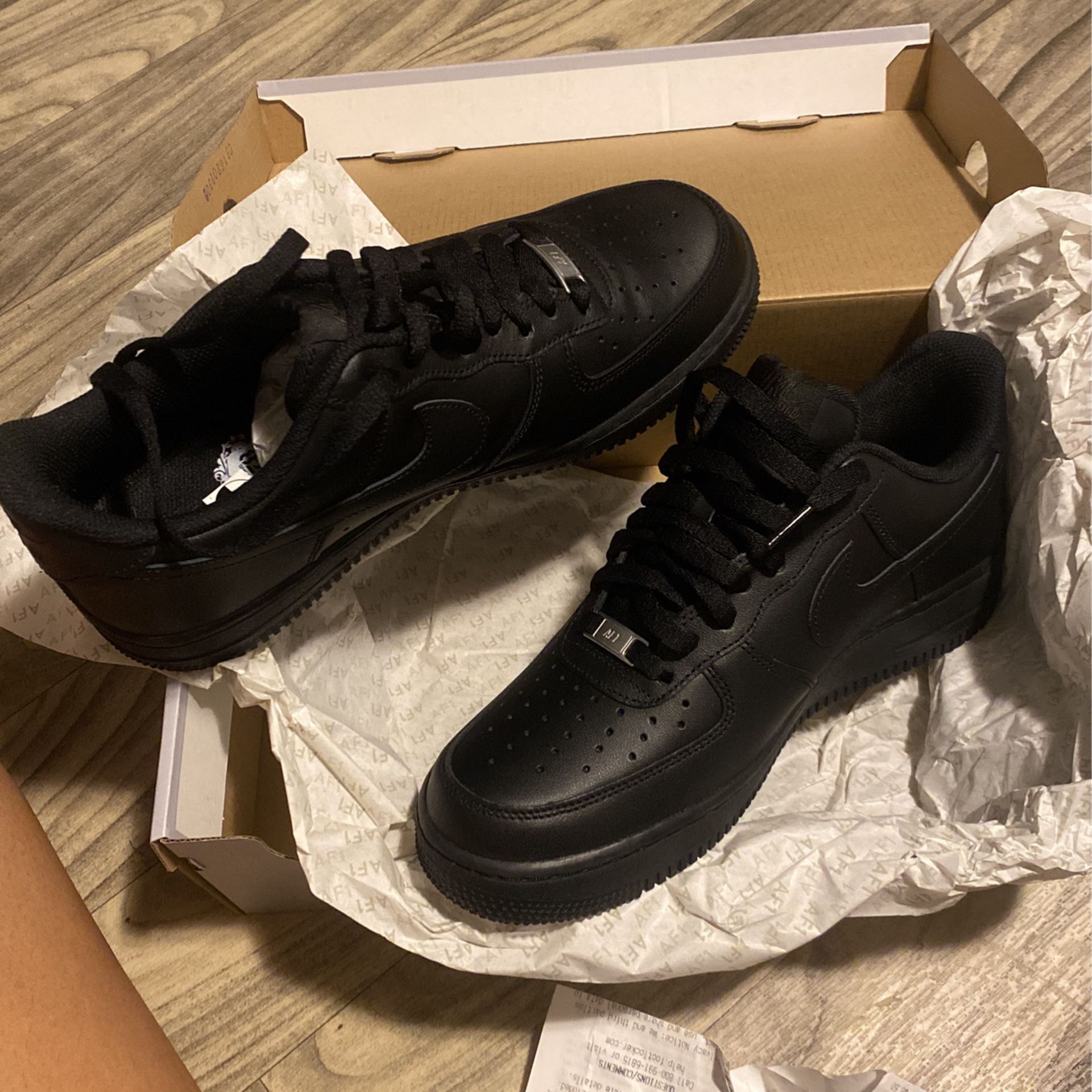 NEW Black Air Force Ones 