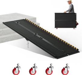 7 FT Portable Wheelchair Ramp-800LBS Heavy-Duty, 4 Adjustable Legs,