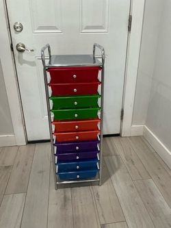 Plastic storage drawers