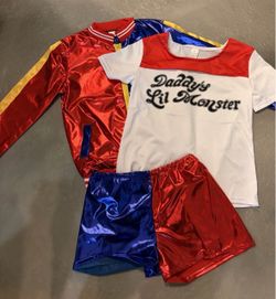 Harley Quinn Costume Set 3 Pieces size 10/12