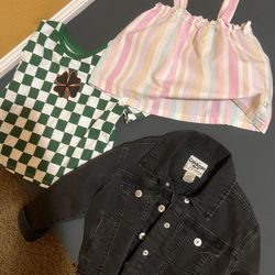 Little Girl Osh Kosh Jean Jacket And Tops 