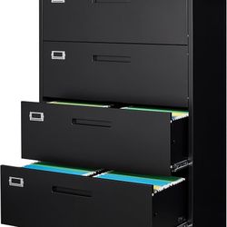 Large Black File Cabinet 