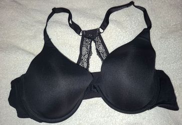 VINTAGE MAIDENFORM BLACK RACER BACK NO UNDERWIRE BRA 40C