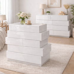 Contemporary dresser and chest