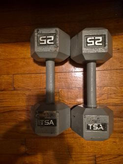 DUMBELL SETS IRON 25 POUNDS