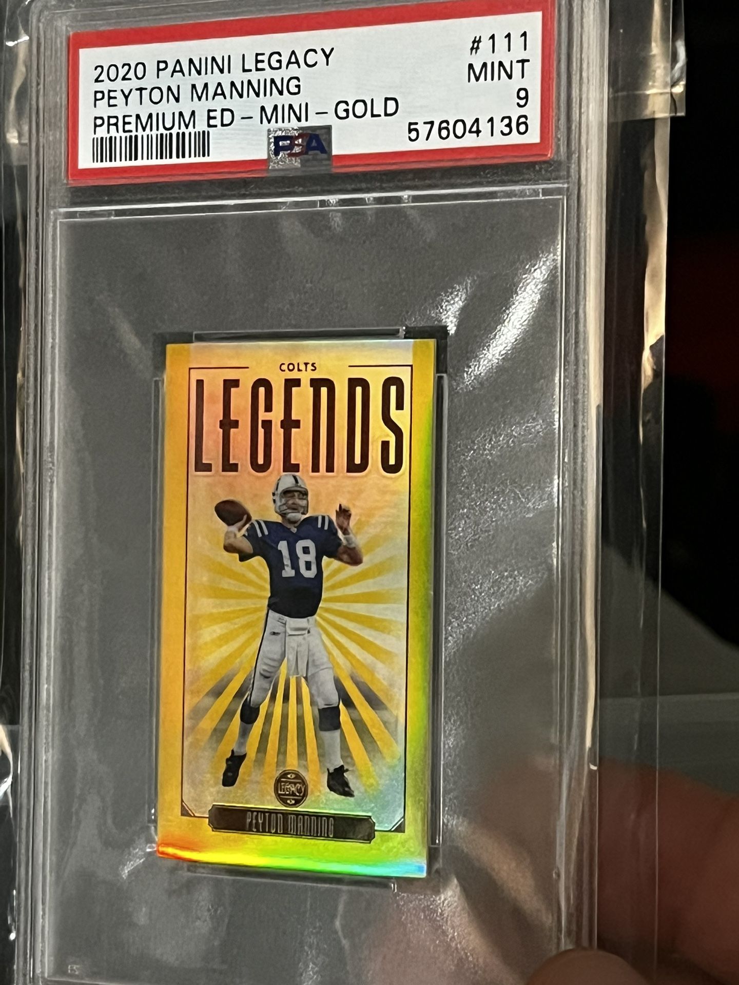 Peyton Manning Football Card
