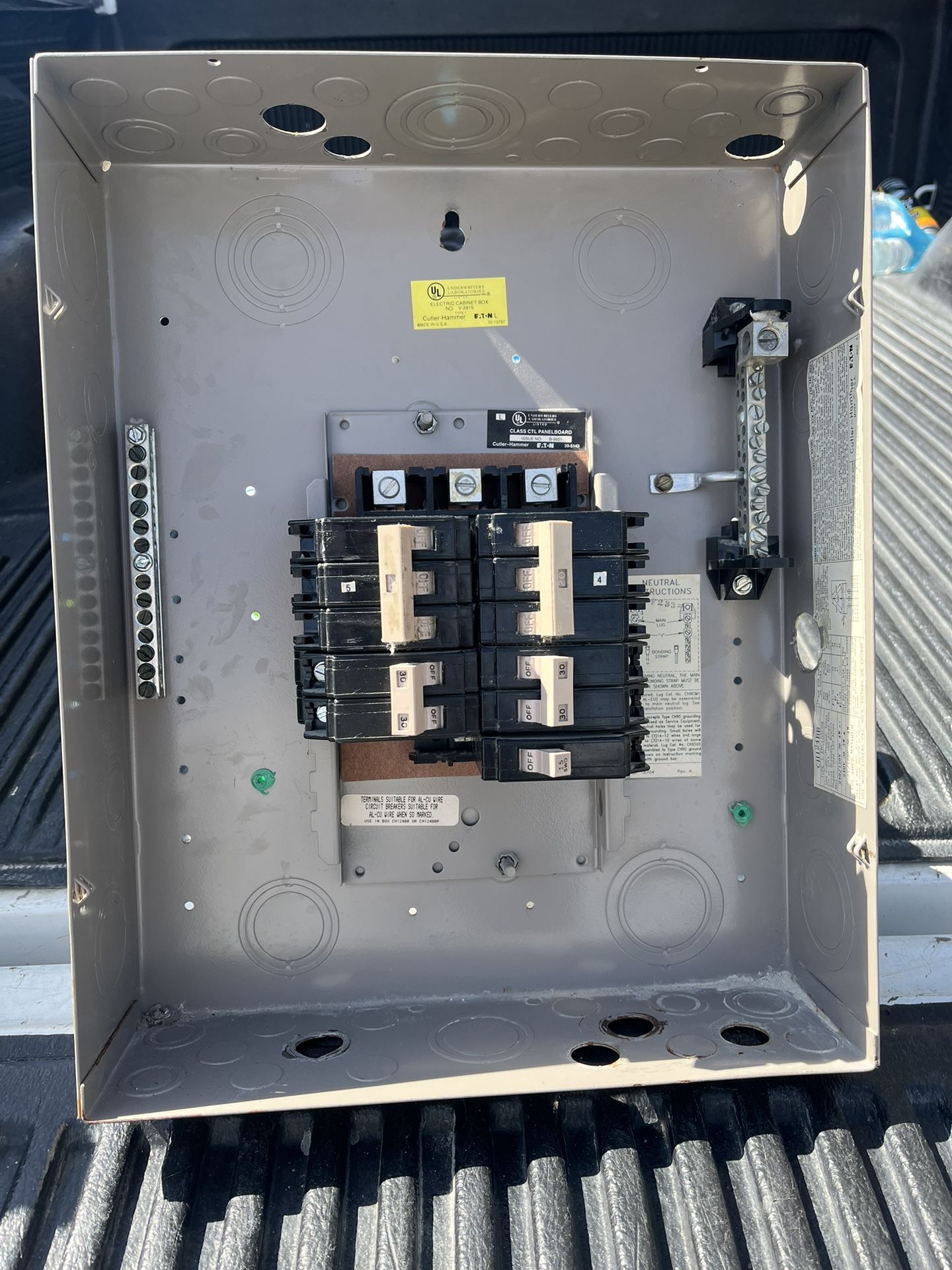 Class Ctl Panel Board Cutler-hammer 3-phase 