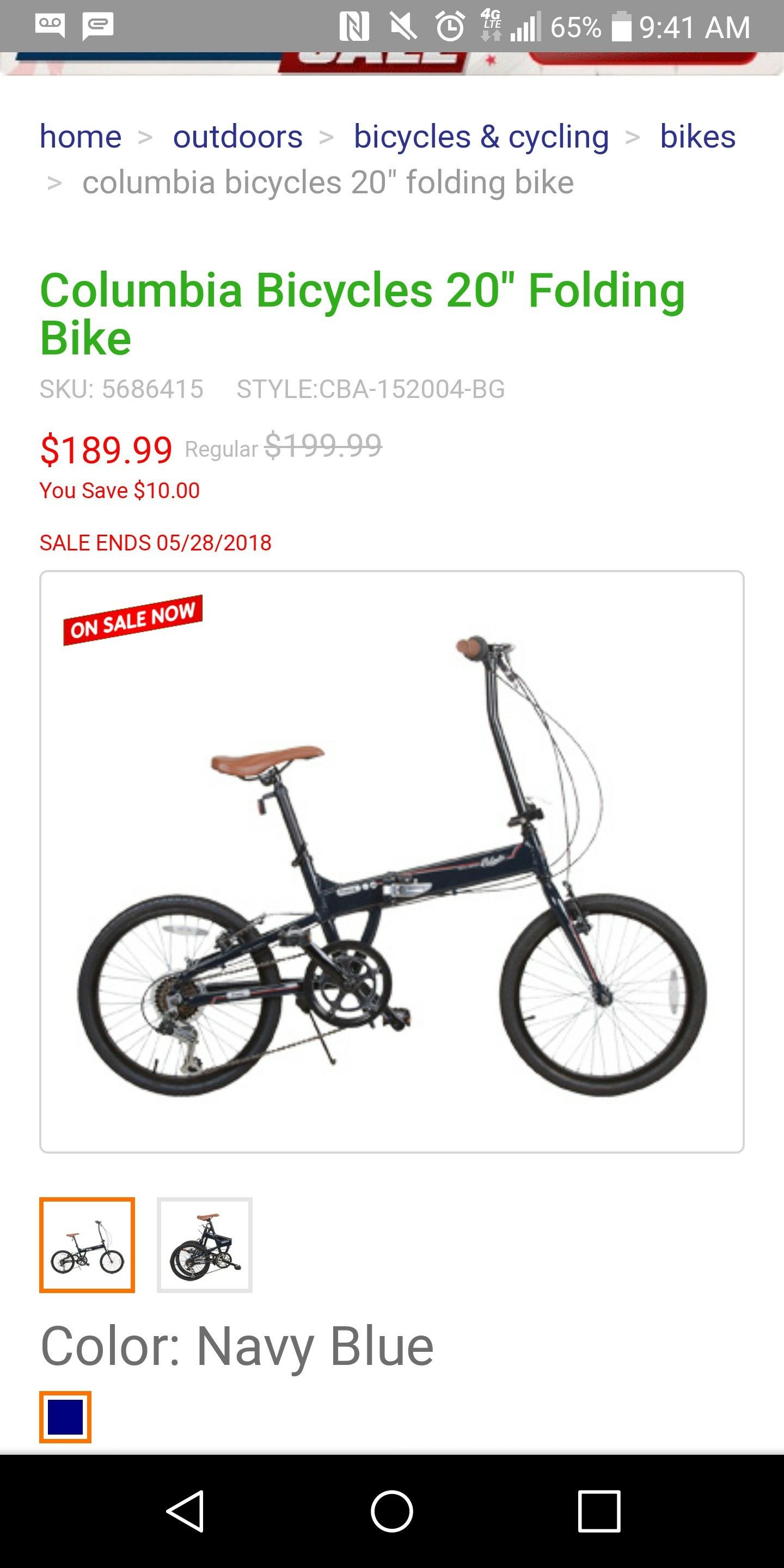 Columbia Sport Traveler Foldable Bike