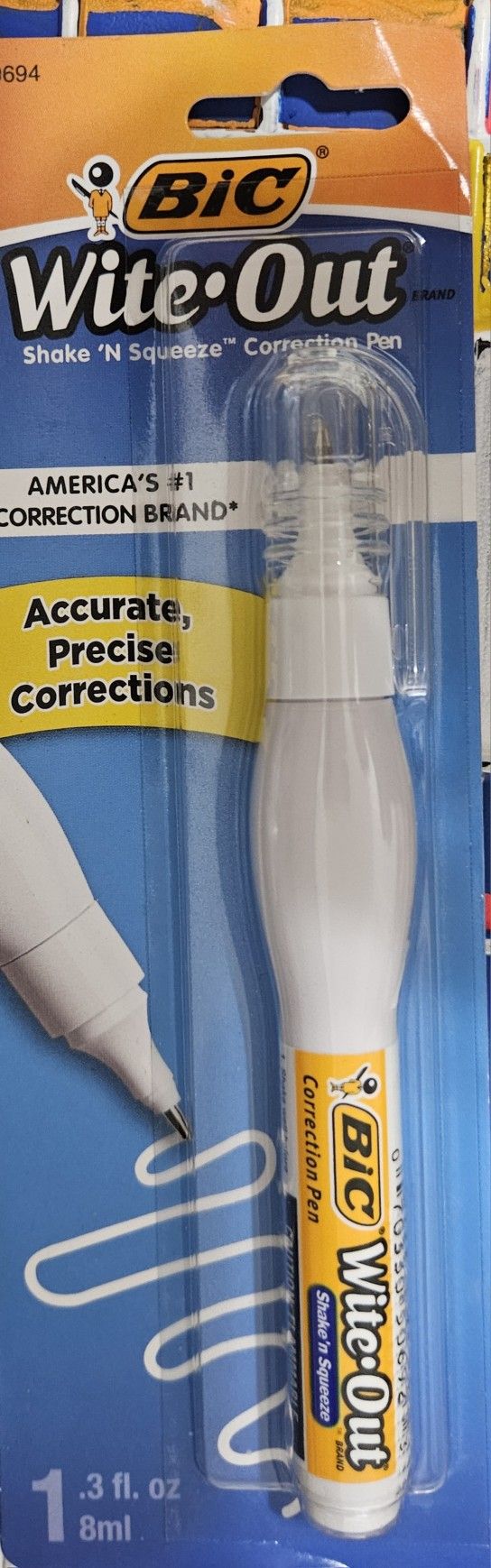 Bic White Out New Sealed Correction Pen