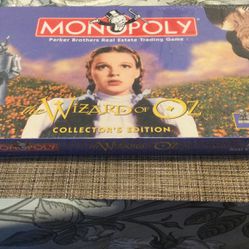 Wizard Of Oz Monopoly Game Collectors Edition