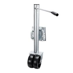 Dual wheel swing away trailer jack