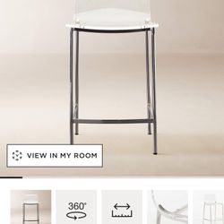 CB2 chiaro Clear Acrylic Counter Stools 