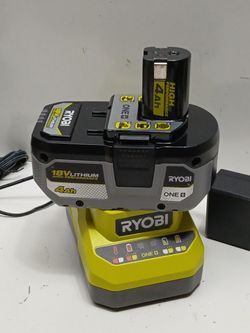 Ryobi 18v 4ah High Performance Battery + Charger 