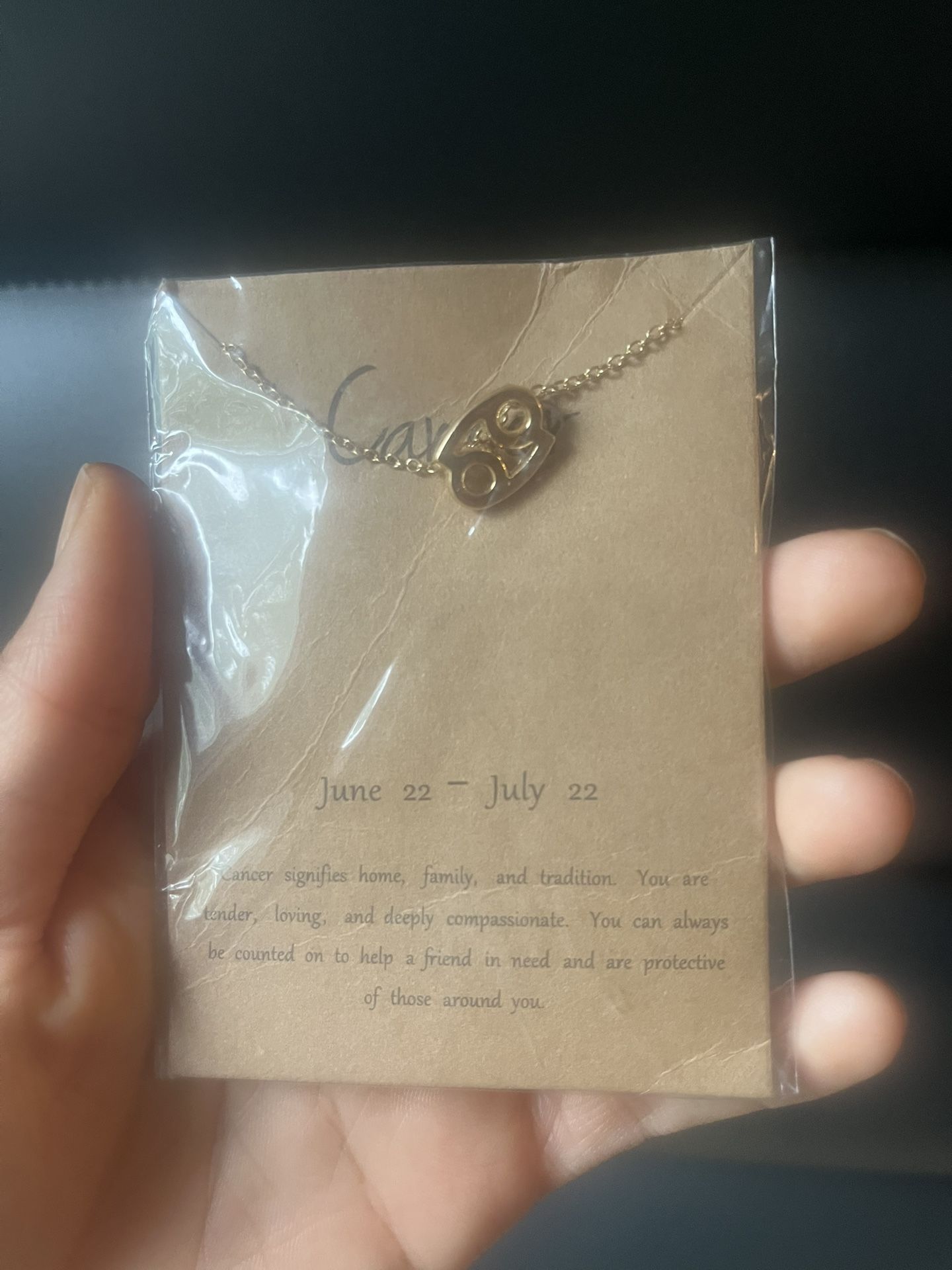 Cancer Horoscope Necklace