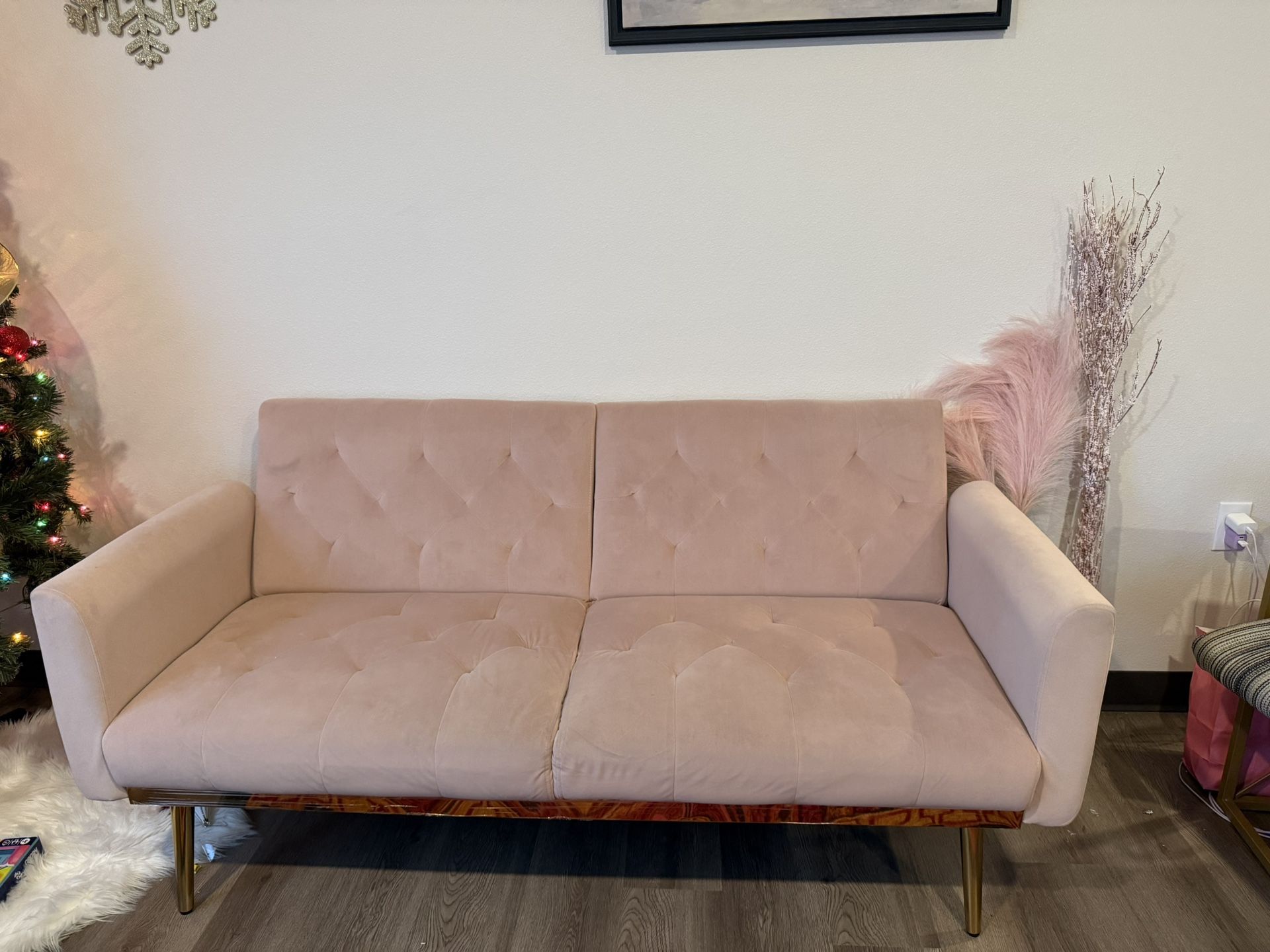 Light Pink Futon Couch