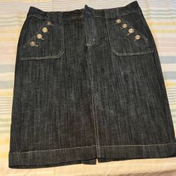 One 5 one denim blue jean skirt ladies stretch dark wash