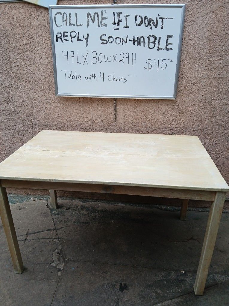 Dinning Set Table And 4 Chairs
