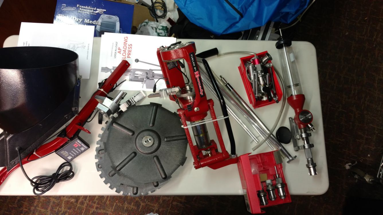 Hornady LNL AP Press and Case Feeder + Extras