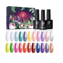 22 Colors of Gel Nail Kitγ With 22 colors of gel polish including the pastel col