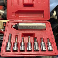 SNAP ON TOOLS 3/8” Drive Impact Driver Kit Set PIT 120 w/ Red Case  Bits 208epit