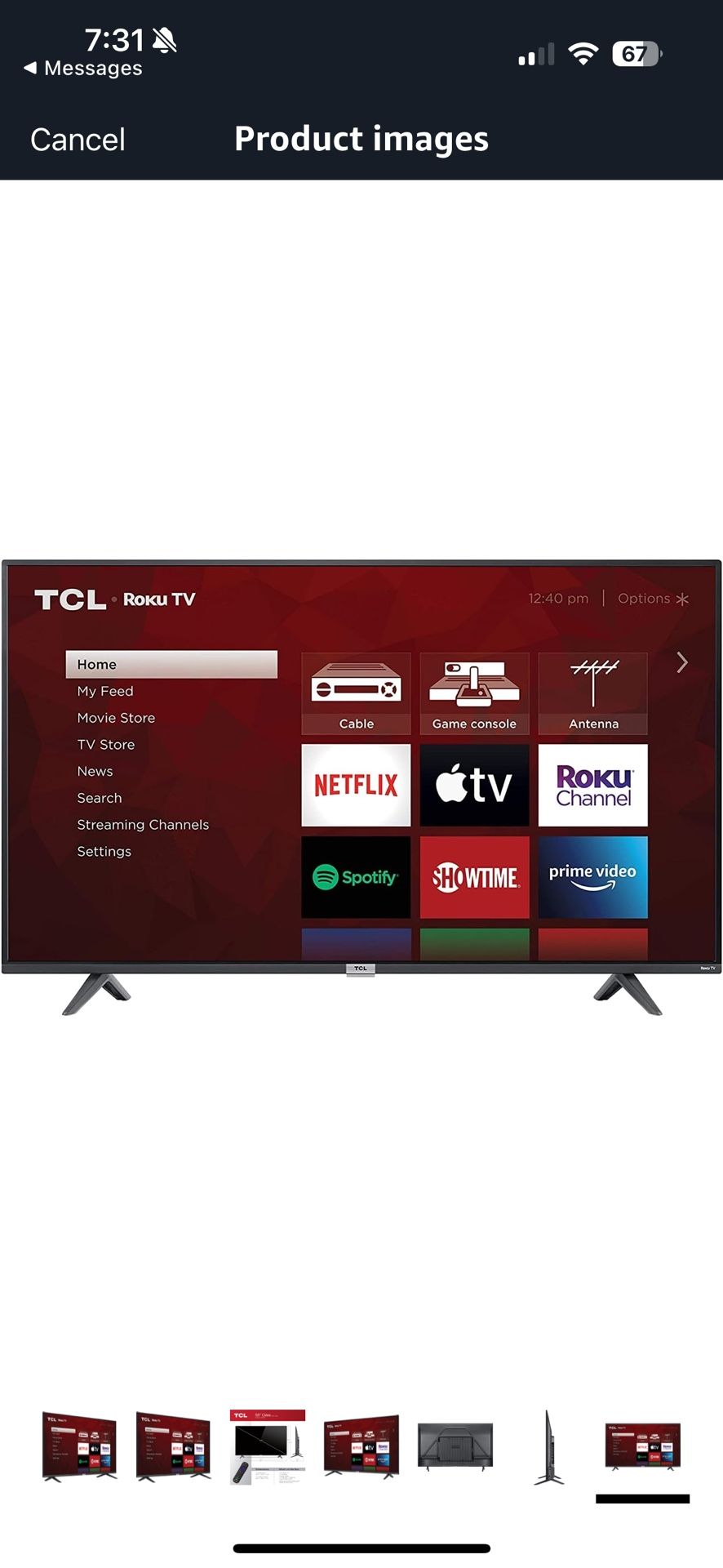 TCL 55" Class 4-Series 4K UHD HDR Smart Roku TV – 55S435